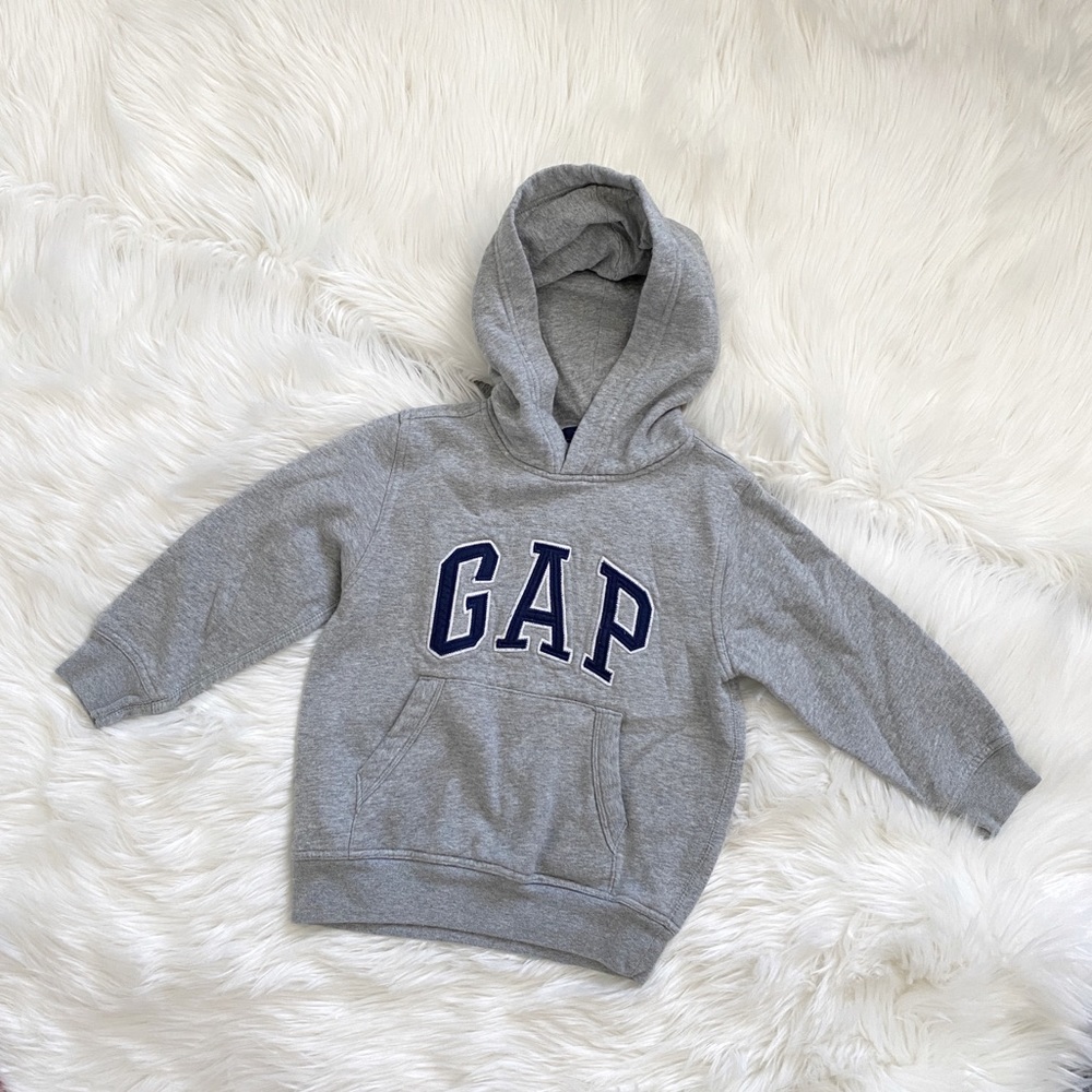 Kid's Grey Signature Gap Hoodie
